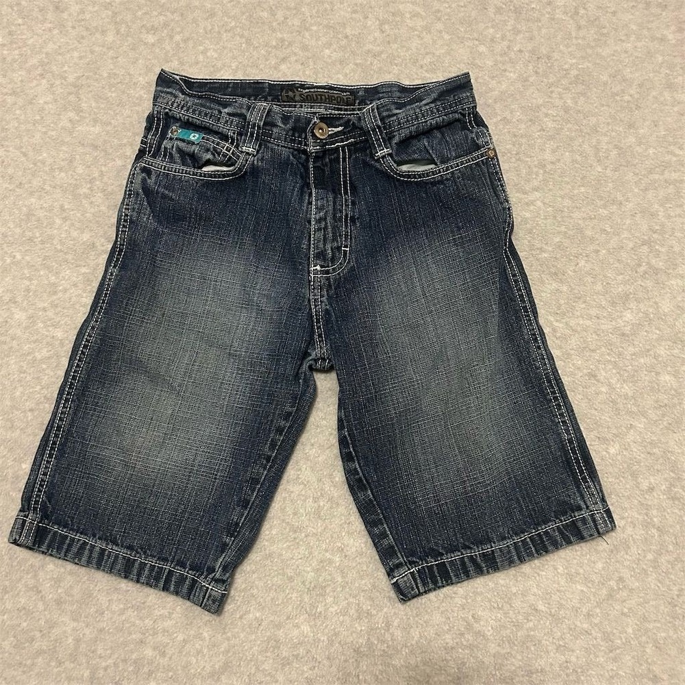 Southpole Boys' Denim Jean Shorts Dark Size 10 Casual Summer Wear Y2K Jorts